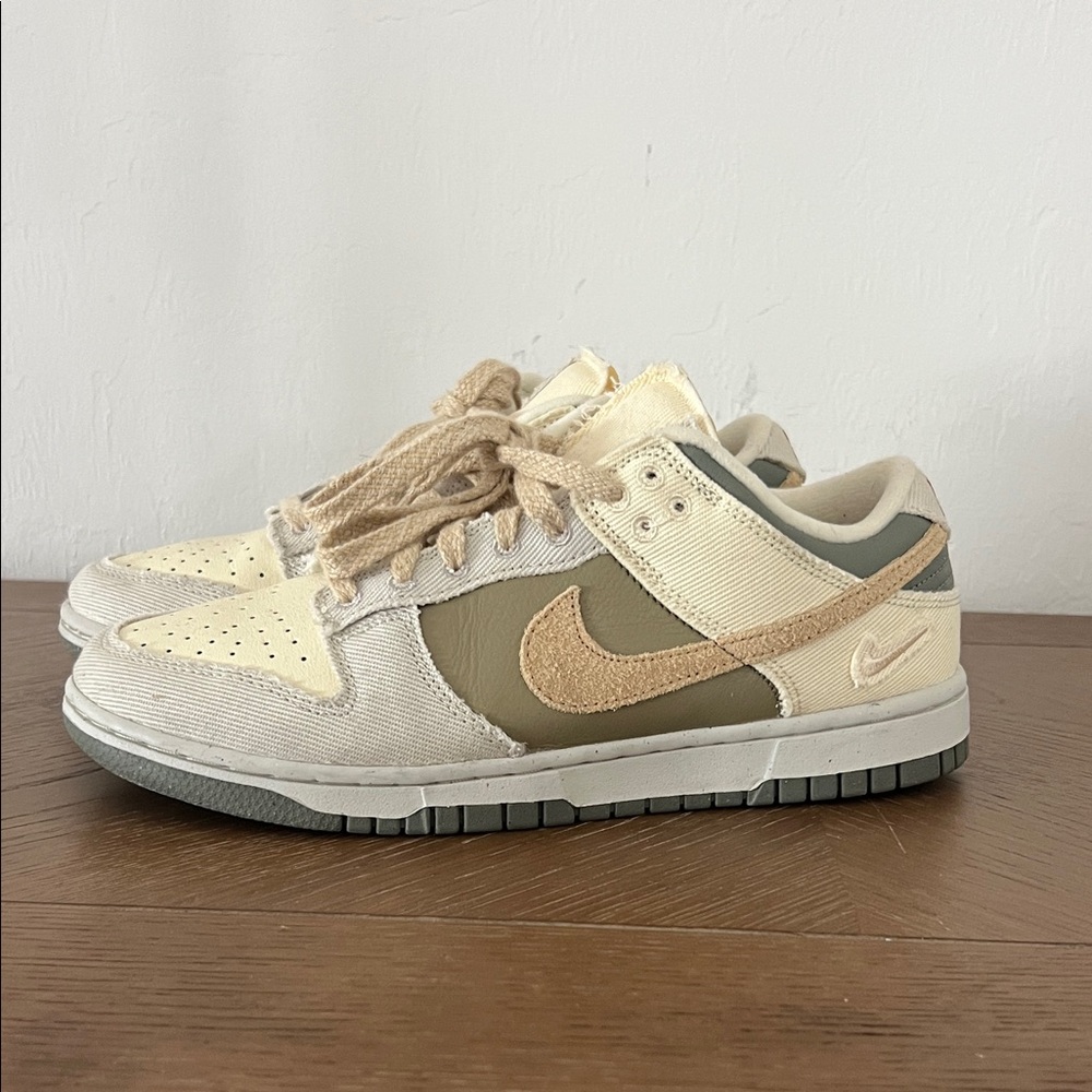 Nike Dunk Low in Cream and Brown